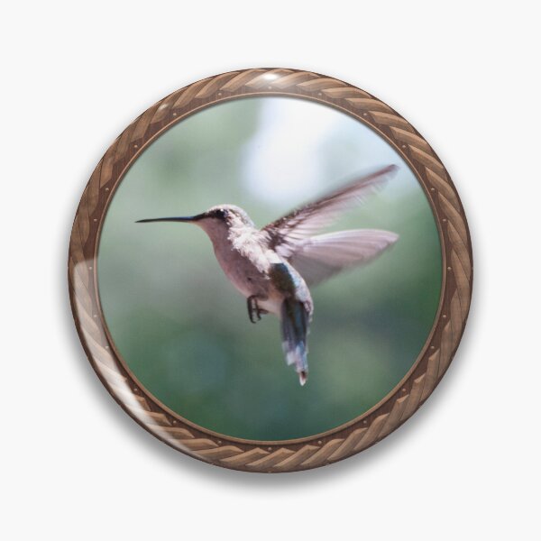Item preview, Ruby-Throated Hummingbird Photography in Celtic Circle Frame 7 designed and sold by Swabcraft.