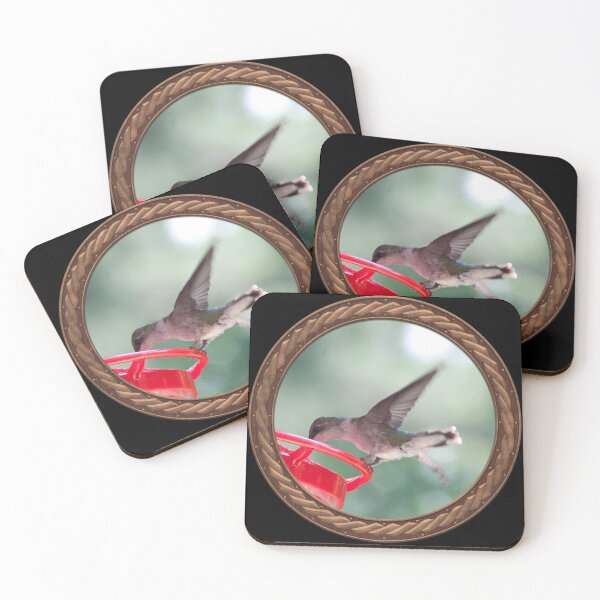 Item preview, Ruby-Throated Hummingbird Photography in Celtic Circle Frame 8 designed and sold by Swabcraft.