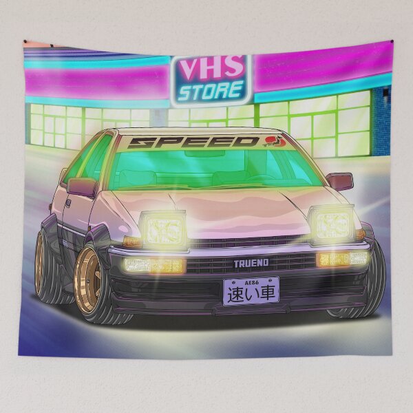 Artikelvorschau, Retrowave Toyota Sprinter Trueno (AE86) entworfen und verkauft von JDM Guyvit.