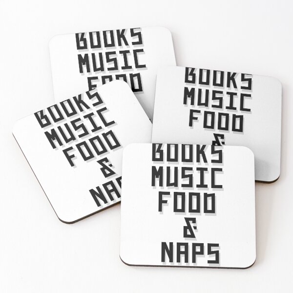 Item preview, books music food and naps designed and sold by axoniej.