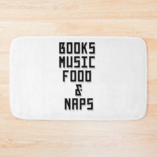 Item preview, books music food and naps designed and sold by axoniej.