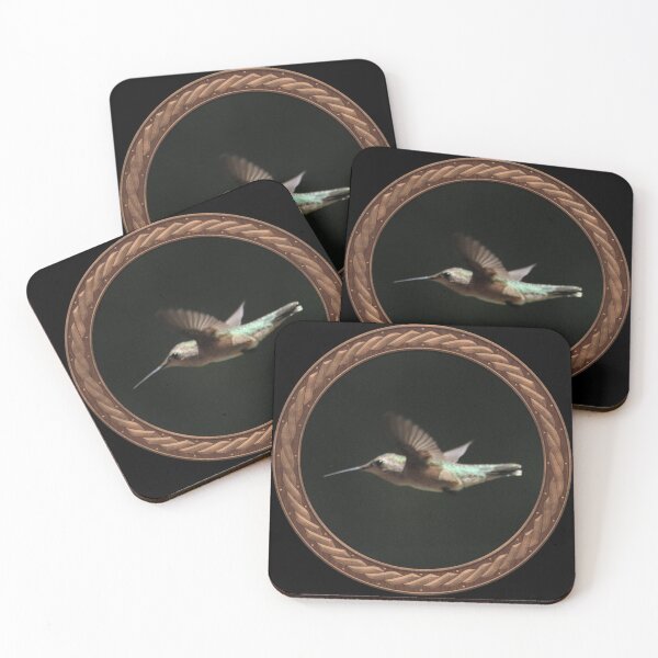 Item preview, Ruby-Throated Hummingbird Photography in Celtic Circle Frame 11 designed and sold by Swabcraft.