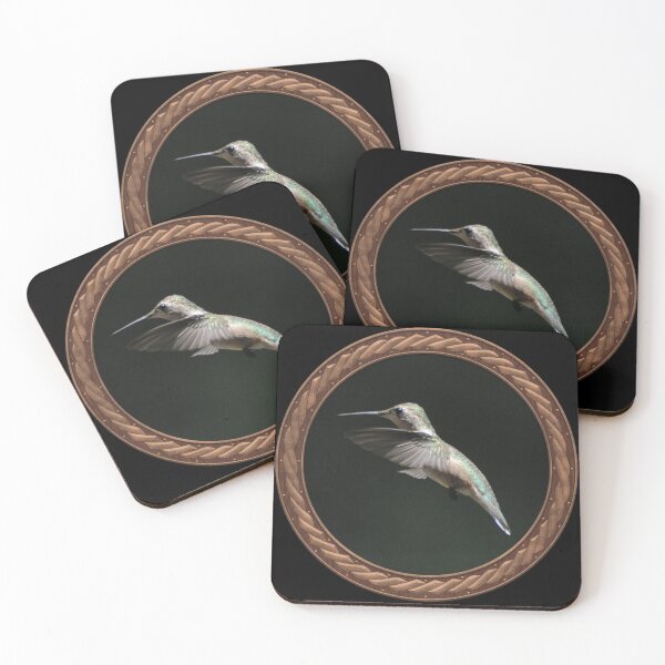 Item preview, Ruby-Throated Hummingbird Photography in Celtic Circle Frame 12 designed and sold by Swabcraft.