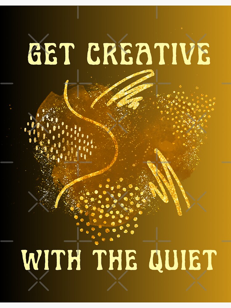 Thumbnail 3 of 3, Sticker, Stillness Gifts Get Creative with the Quiet artwork cool art abstract art designed and sold by stillnessgifts.