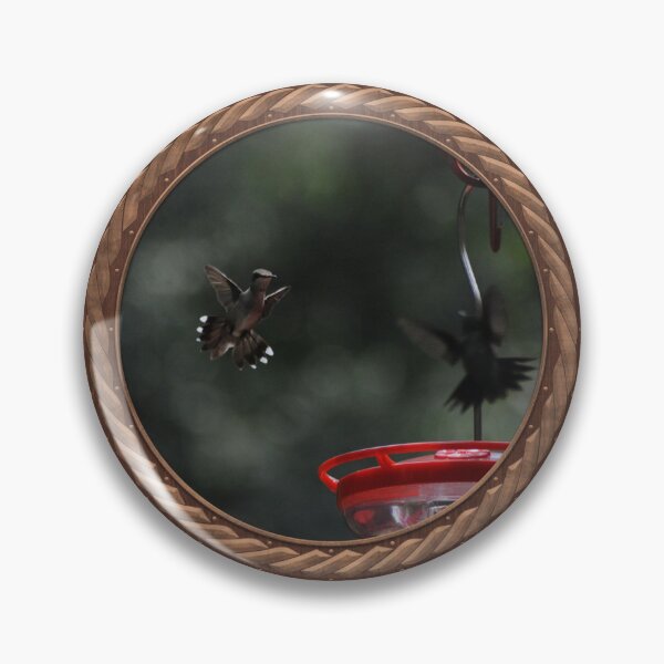 Item preview, Ruby-Throated Hummingbird Photography in Celtic Circle Frame 14 designed and sold by Swabcraft.