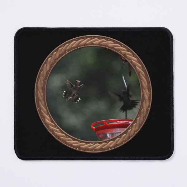 Item preview, Ruby-Throated Hummingbird Photography in Celtic Circle Frame 14 designed and sold by Swabcraft.