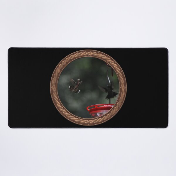 Item preview, Ruby-Throated Hummingbird Photography in Celtic Circle Frame 14 designed and sold by Swabcraft.