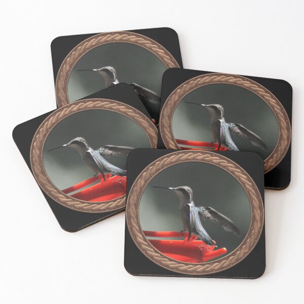 Item preview, Ruby-Throated Hummingbird Photography in Celtic Circle Frame 15 designed and sold by Swabcraft.