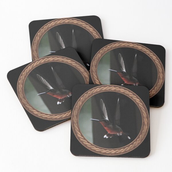 Item preview, Ruby-Throated Hummingbird Photography in Celtic Circle Frame 16 designed and sold by Swabcraft.