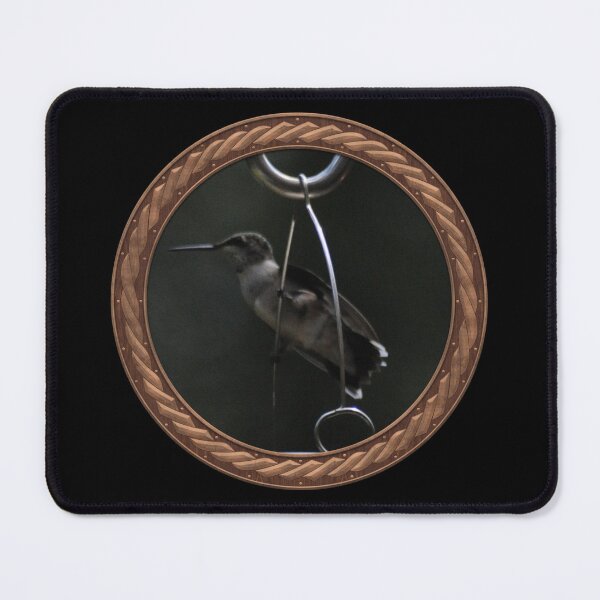 Item preview, Ruby-Throated Hummingbird Photography in Celtic Circle Frame 17 designed and sold by Swabcraft.