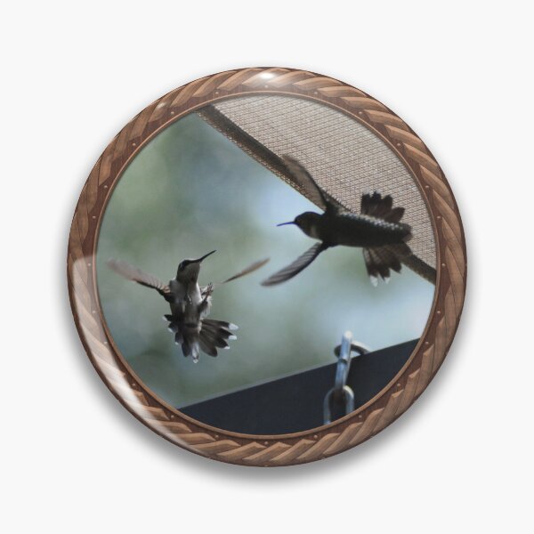 Item preview, Ruby-Throated Hummingbird Photography in Celtic Circle Frame 18 designed and sold by Swabcraft.