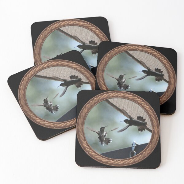 Item preview, Ruby-Throated Hummingbird Photography in Celtic Circle Frame 18 designed and sold by Swabcraft.