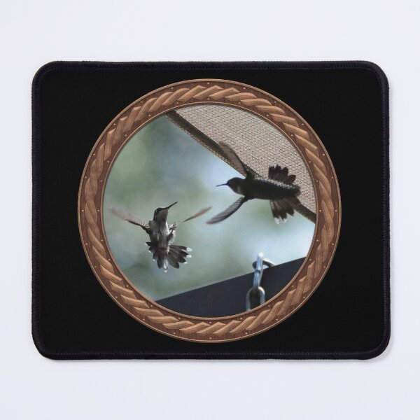 Item preview, Ruby-Throated Hummingbird Photography in Celtic Circle Frame 18 designed and sold by Swabcraft.