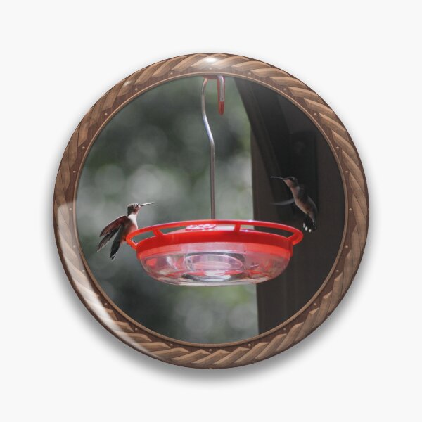 Item preview, Ruby-Throated Hummingbird Photography in Celtic Circle Frame 19 designed and sold by Swabcraft.