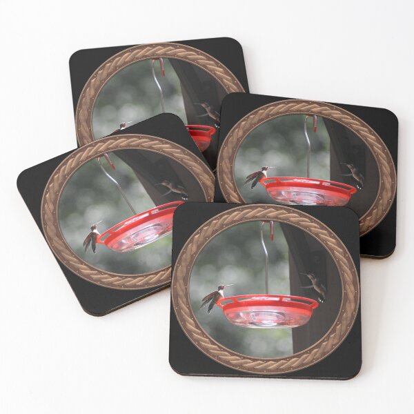 Item preview, Ruby-Throated Hummingbird Photography in Celtic Circle Frame 19 designed and sold by Swabcraft.