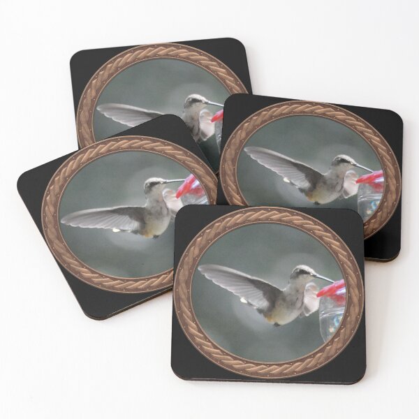 Item preview, Ruby-Throated Hummingbird Photography in Celtic Circle Frame 20 designed and sold by Swabcraft.