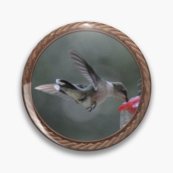 Item preview, Ruby-Throated Hummingbird Photography in Celtic Circle Frame 21 designed and sold by Swabcraft.