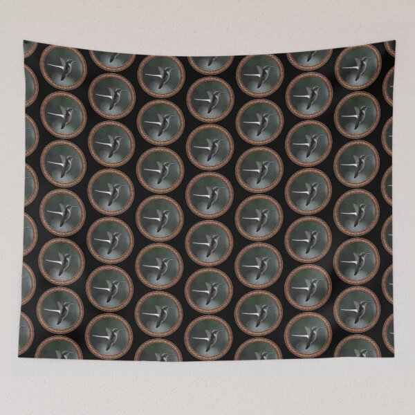 Item preview, Ruby-Throated Hummingbird Photography in Celtic Circle Frame 22 designed and sold by Swabcraft.