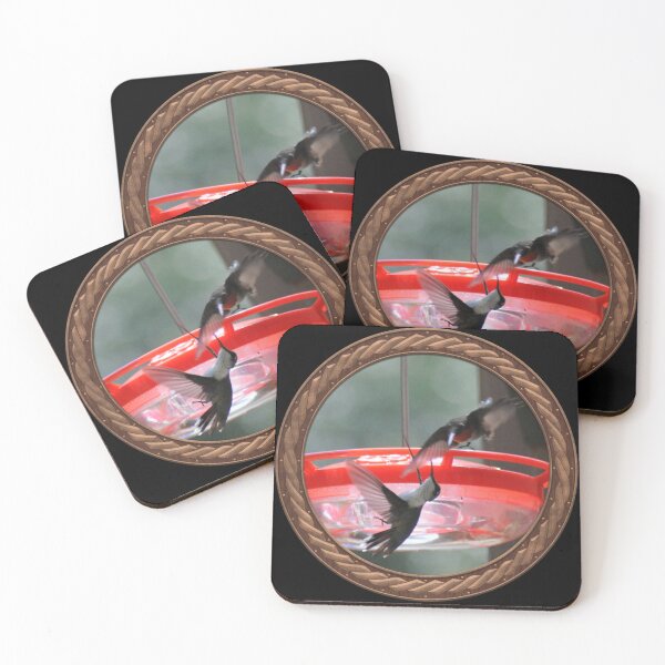 Item preview, Ruby-Throated Hummingbird Photography in Celtic Circle Frame 23 designed and sold by Swabcraft.