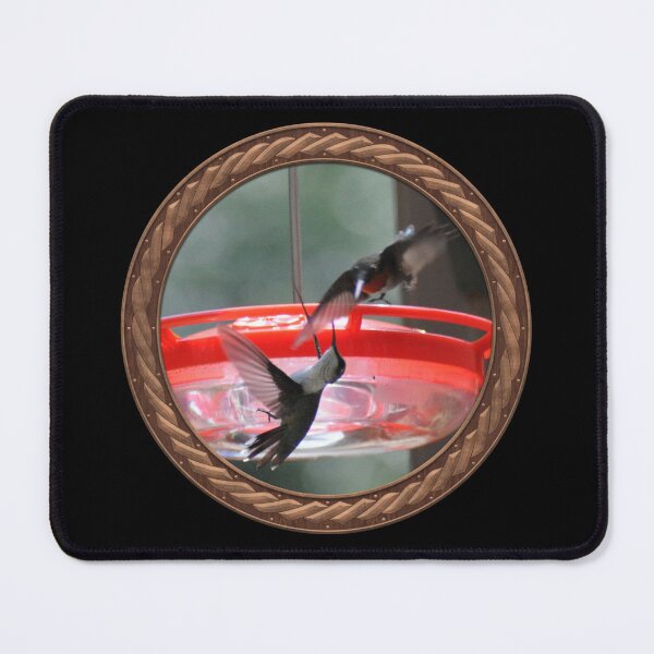 Item preview, Ruby-Throated Hummingbird Photography in Celtic Circle Frame 23 designed and sold by Swabcraft.