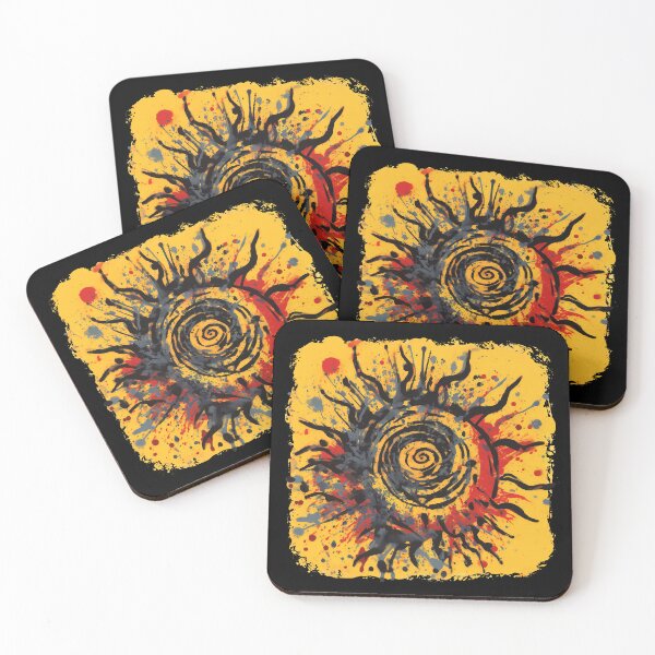 Item preview, Heliocentric Number 17 Retro Modern Art Sun Design in the style of Jackson Pollock designed and sold by Symbologee.