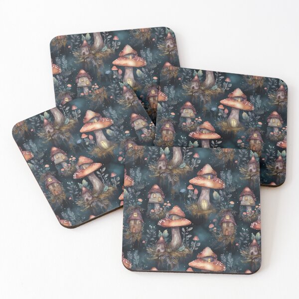 Item preview, Cute and Magic Mushroom Fairy Village designed and sold by EarthyTones.