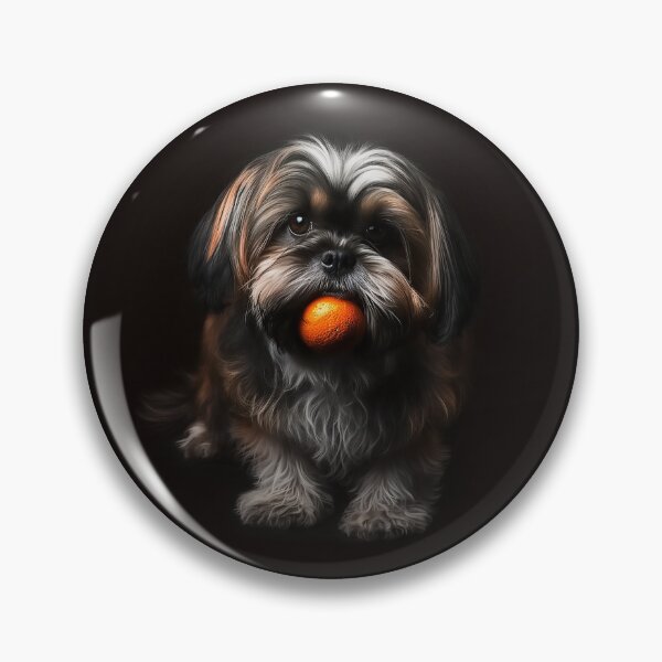 Item preview, The most cute Shih Tzu on the planet holding an orange ball. designed and sold by paulo silveira.