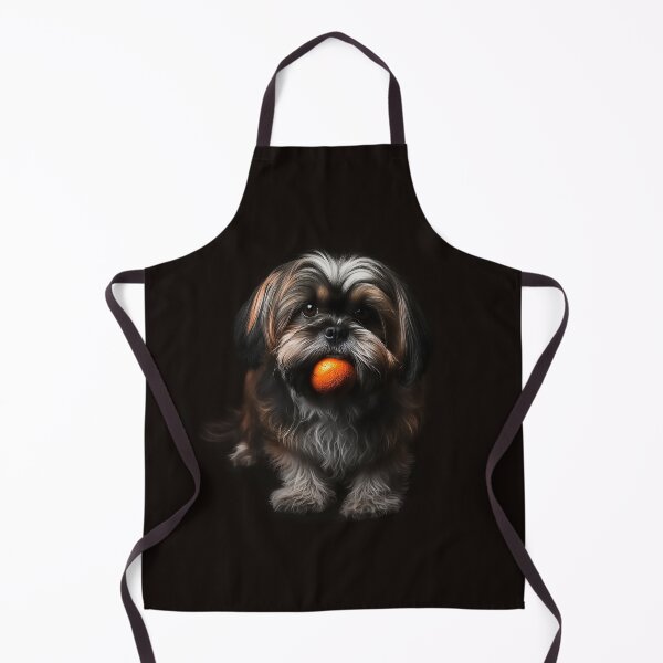 Item preview, The most cute Shih Tzu on the planet holding an orange ball. designed and sold by paulo silveira.