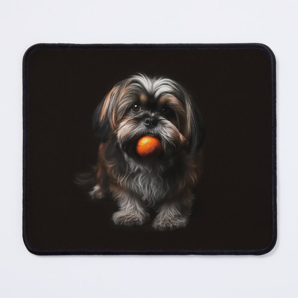 Item preview, The most cute Shih Tzu on the planet holding an orange ball. designed and sold by paulo silveira.