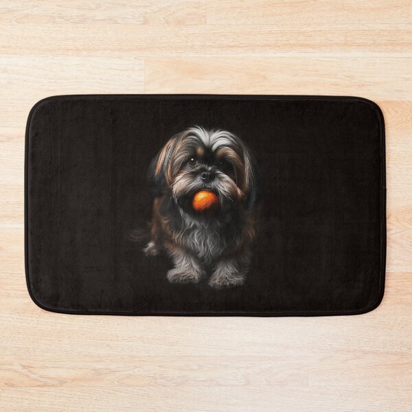 Item preview, The most cute Shih Tzu on the planet holding an orange ball. designed and sold by paulo silveira.