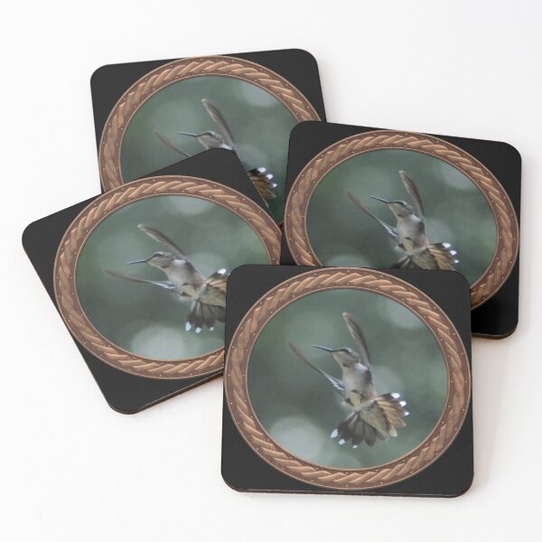 Item preview, Ruby-Throated Hummingbird Photography in Celtic Circle Frame 26 designed and sold by Swabcraft.