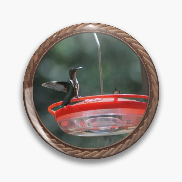 Item preview, Ruby-Throated Hummingbird Photography in Celtic Circle Frame 28 designed and sold by Swabcraft.