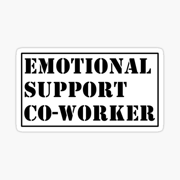 Emotional Support Coworker Badge Topper – pinkydoodledesigns