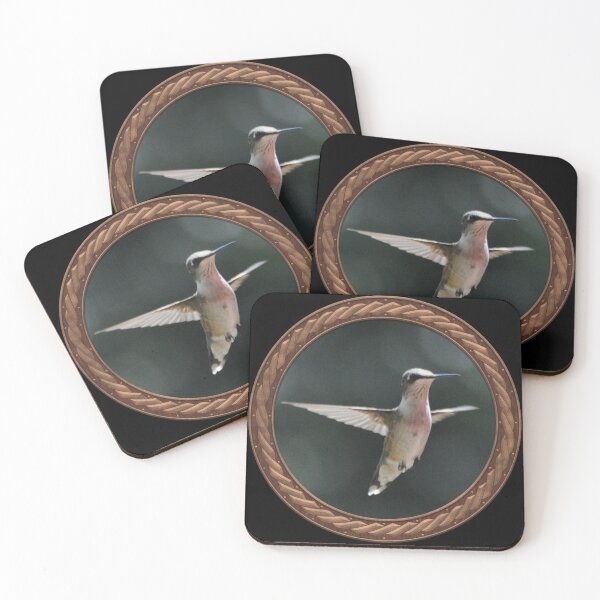 Item preview, Ruby-Throated Hummingbird Photography in Celtic Circle Frame 29 designed and sold by Swabcraft.