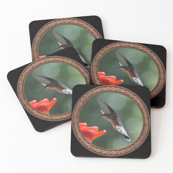 Item preview, Ruby-Throated Hummingbird Photography in Celtic Circle Frame 30 designed and sold by Swabcraft.