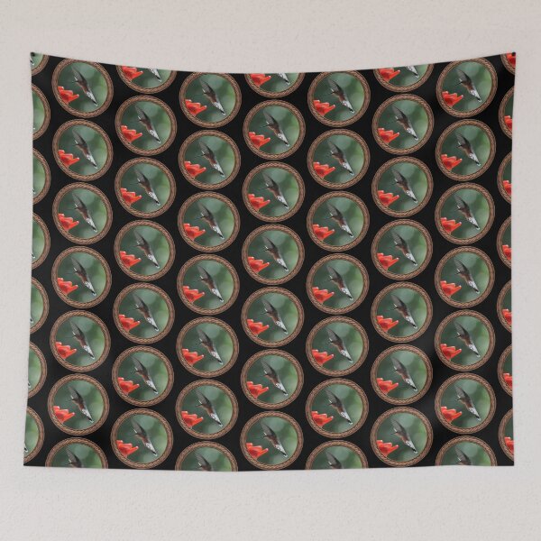 Item preview, Ruby-Throated Hummingbird Photography in Celtic Circle Frame 30 designed and sold by Swabcraft.