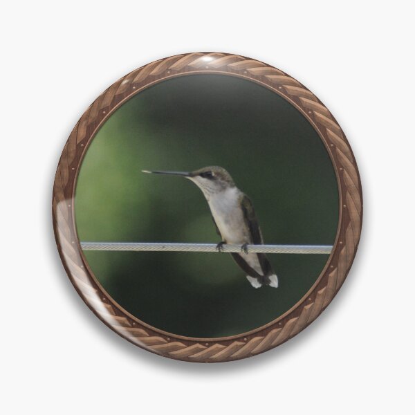 Item preview, Ruby-Throated Hummingbird Photography in Celtic Circle Frame 31 designed and sold by Swabcraft.