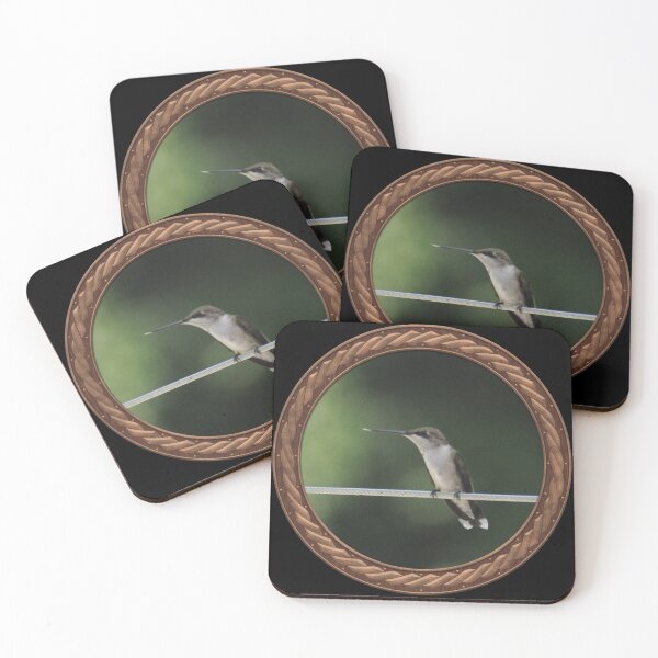 Item preview, Ruby-Throated Hummingbird Photography in Celtic Circle Frame 31 designed and sold by Swabcraft.