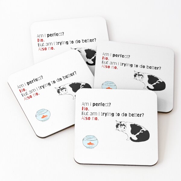 Item preview, Am I Perfect? No. Funny Cat and Koi designed and sold by ChiweenieHobbit.