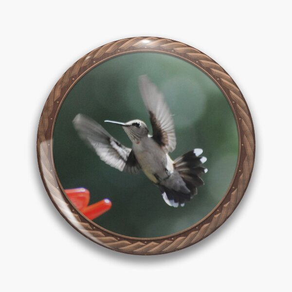 Item preview, Ruby-Throated Hummingbird Photography in Celtic Circle Frame 32 designed and sold by Swabcraft.