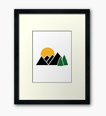 Mountains trees Framed Print