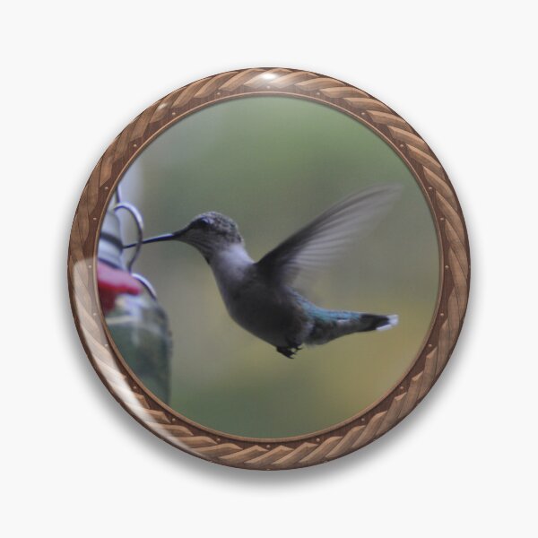 Item preview, Ruby-Throated Hummingbird Photography in Celtic Circle Frame 33 designed and sold by Swabcraft.