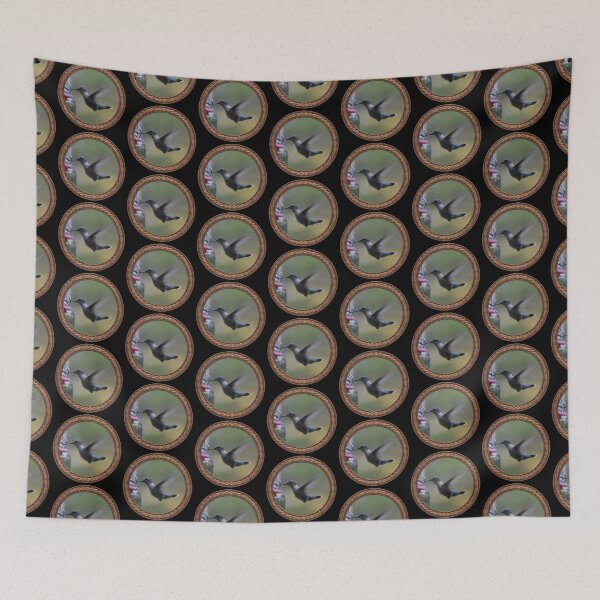Item preview, Ruby-Throated Hummingbird Photography in Celtic Circle Frame 33 designed and sold by Swabcraft.