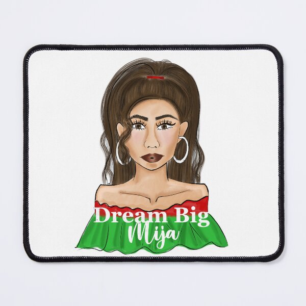Item preview, Dream Big Mija - Girl Wearing Hoop Earrings and Brown Lipstick designed and sold by SMillustrations.