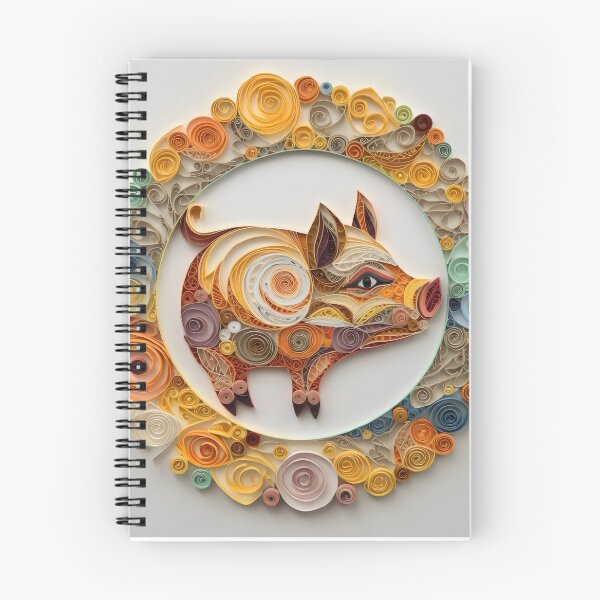 Item preview, Earth Pig - Quilled Paper Artwork - AI Generated designed and sold by Quilluminations.