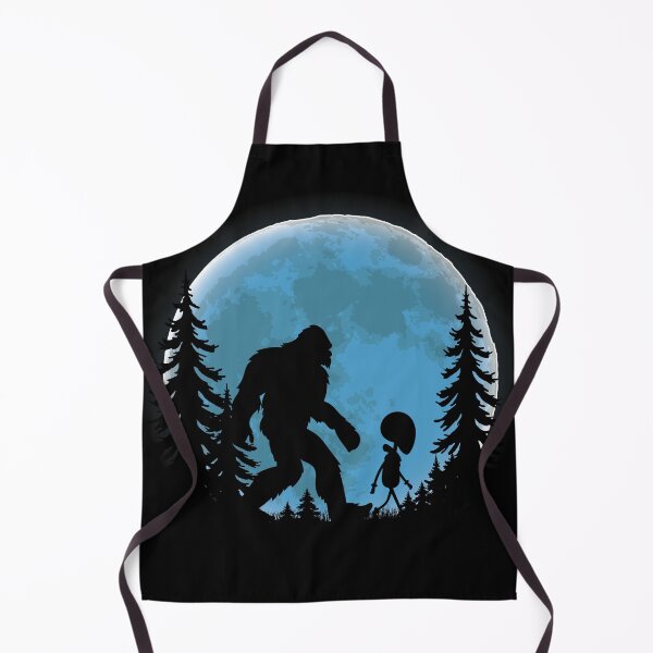 Item preview, Bigfoot & Alien Walking in Woods with Full Blue Moon designed and sold by quepedostudio.