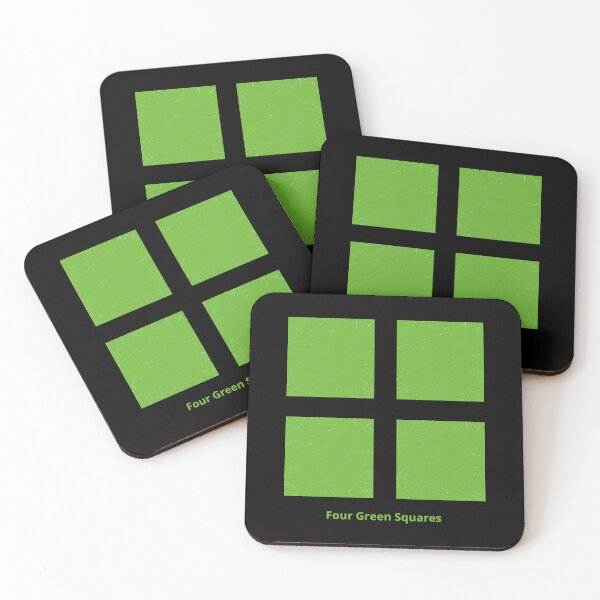 Item preview, Four Green Squares designed and sold by Symbologee.