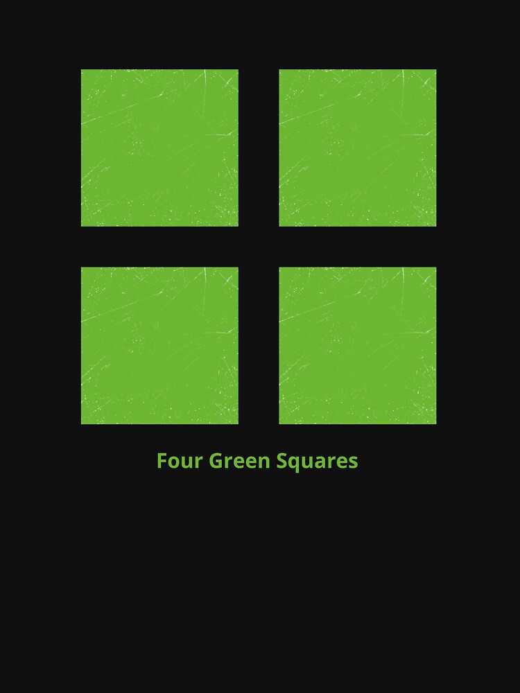 Green Four Square T Shirt