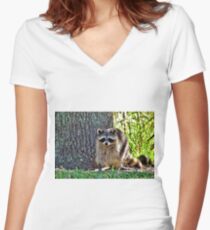 Raccoon 1 - Florida Women's Fitted V-Neck T-Shirt