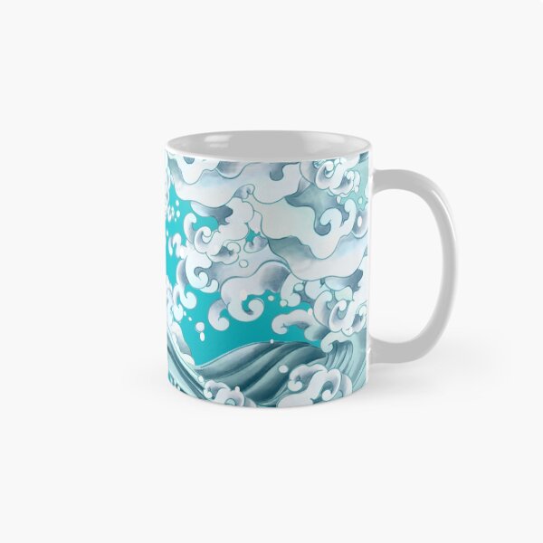 Artikelvorschau, The Great Wave Of Pug Pattern entworfen und verkauft von Nice En.